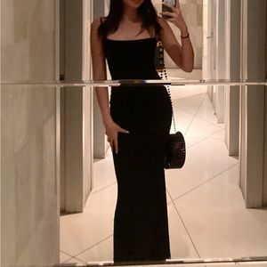 SKIMS Long Slip Dress in Black